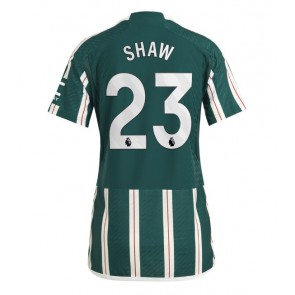 Manchester United Luke Shaw #23 Koszulka Wyjazdowych Kobiety 2023-24 Krótki Rękaw